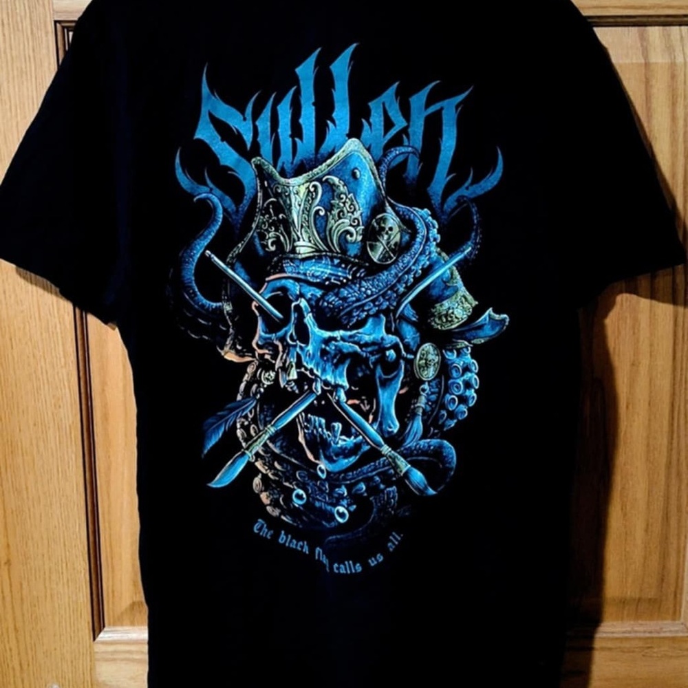Sullen Men's Black Graphic Tee with Blue Design